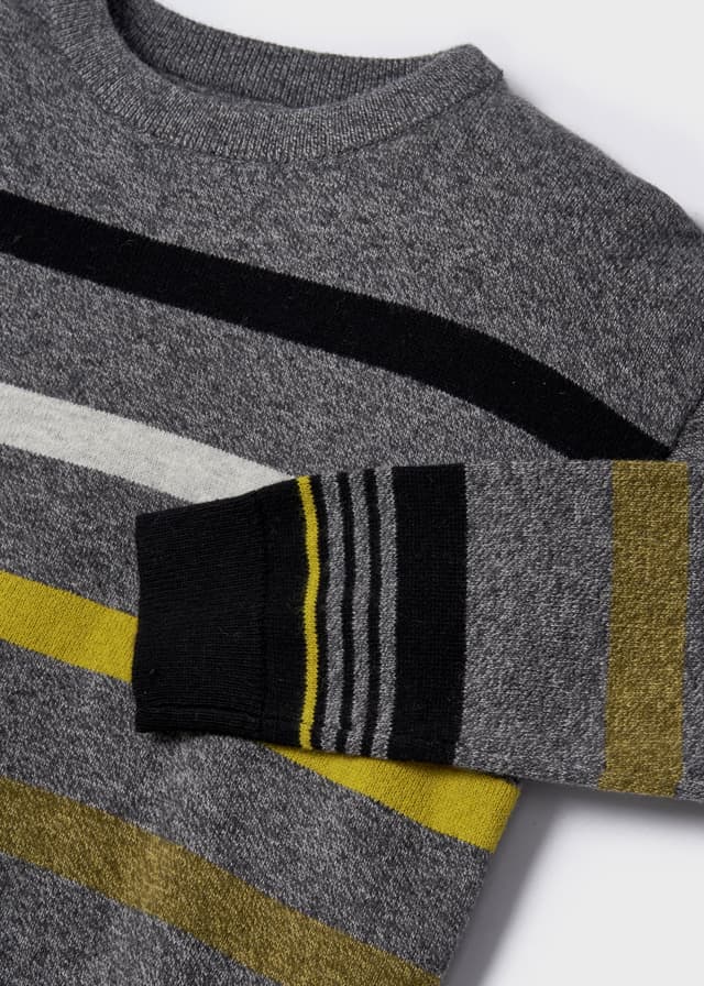 Maglioncino Jersey Righe Grigio