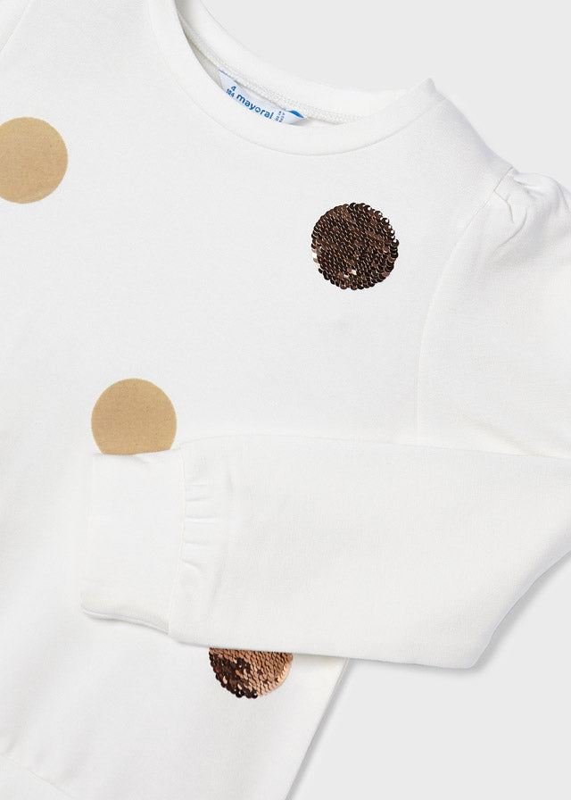 Pullover Bianco a Pois