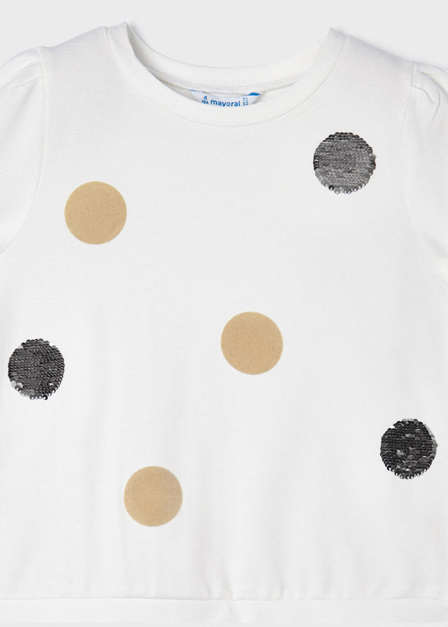 Pullover Bianco a Pois