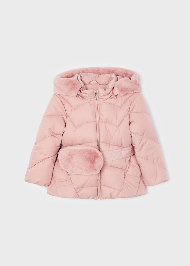 Giubbotto Marsupio Peloso Rosa