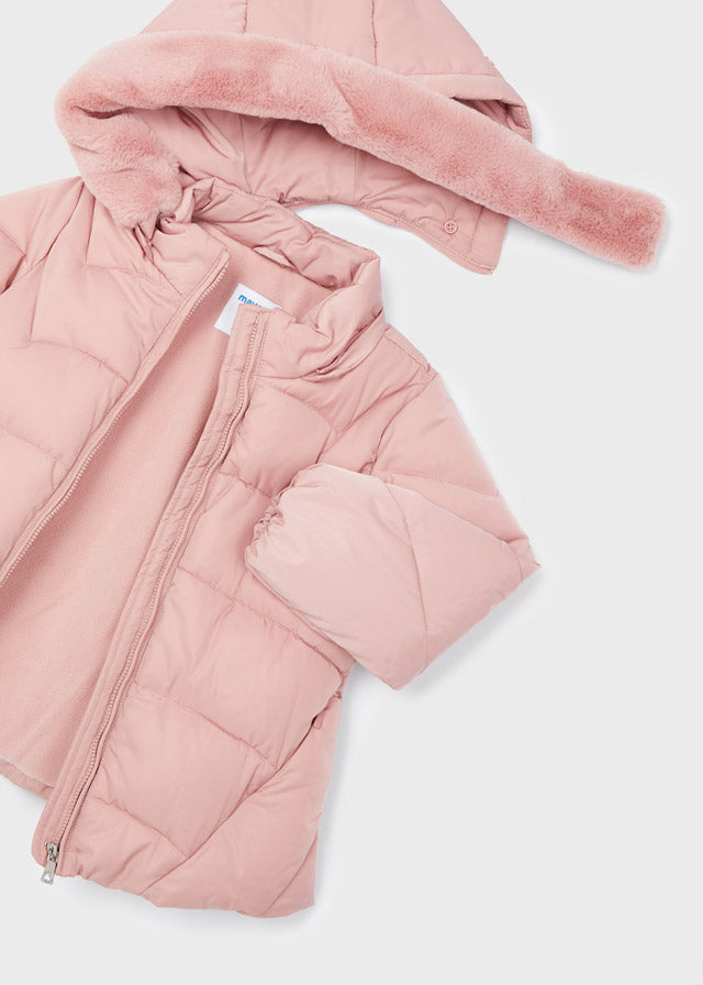 Giubbotto Marsupio Peloso Rosa