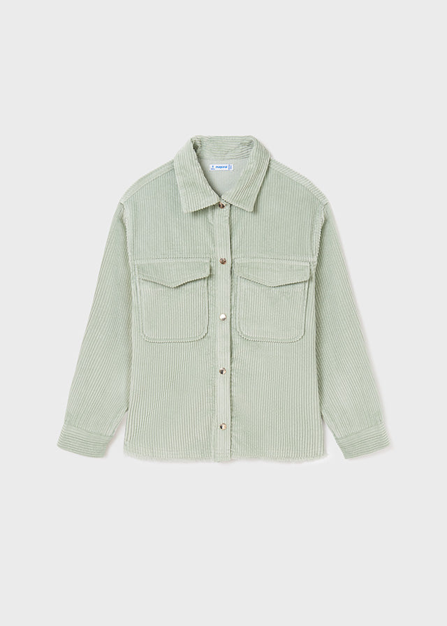 Overshirt Velluto a Costine Verde