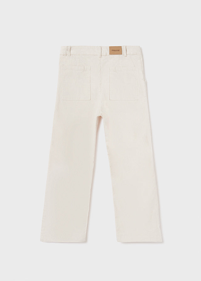 Pantalone in Velluto Beige