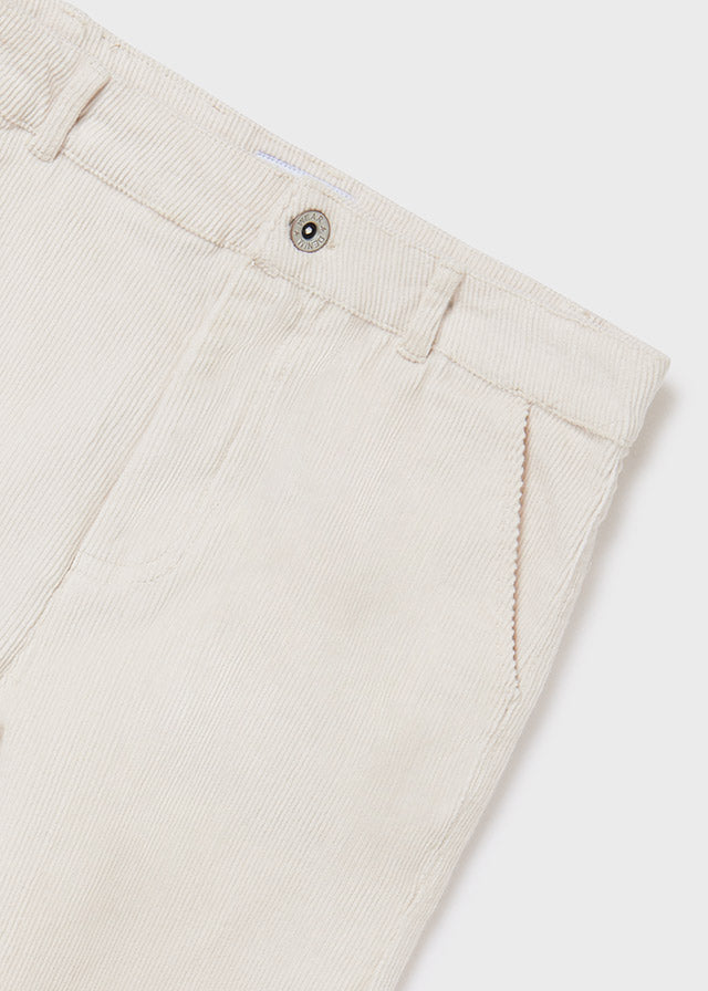 Pantalone in Velluto Beige