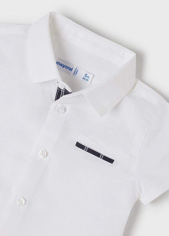 Completo Camicia + Bermuda Blu Lino