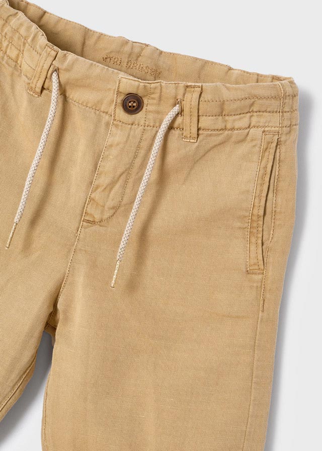 Bermuda Marrone in Lino Twill
