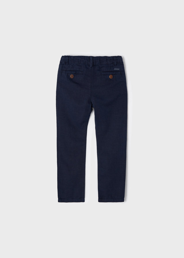 Pantalone Lino Twill Blu