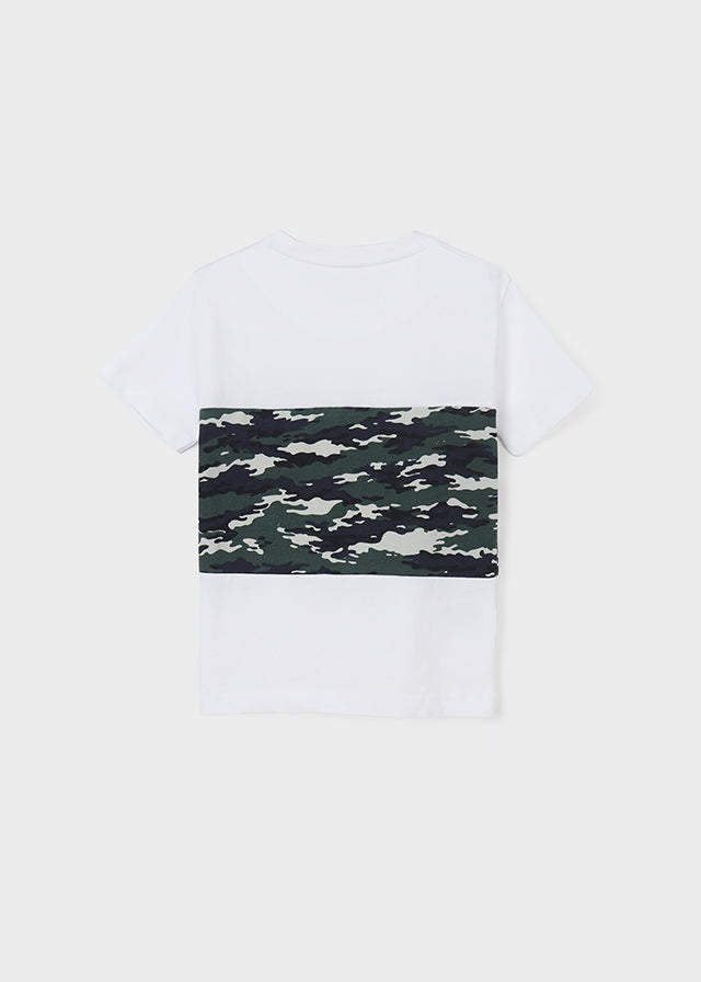 Maglietta Bianca Color Block