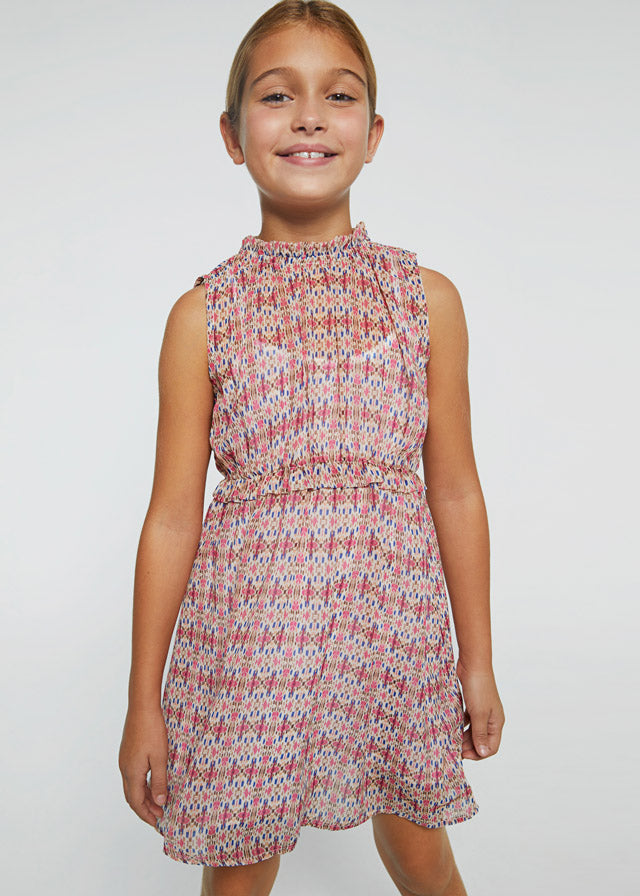 Vestito Stampa Rosa Batik