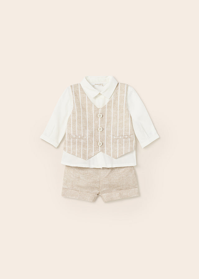Compl. Pantalone Corto Gilet Lino