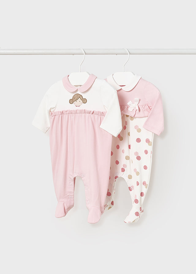 Set 2 Pagliaccetti Lunghi Rosa Baby
