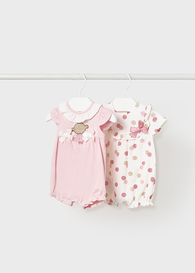 Set 2 Pagliaccetti Corti Rosa Baby