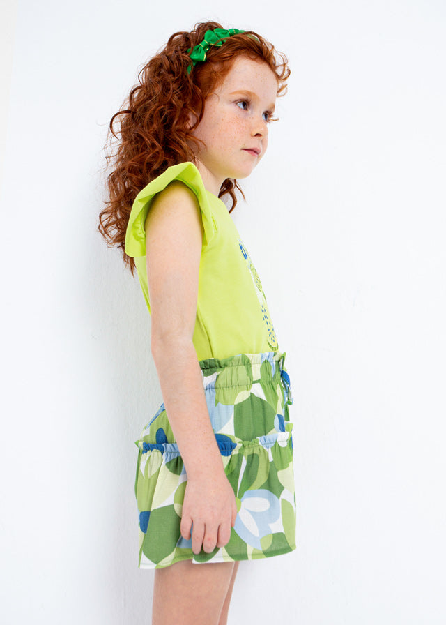 Gonna Pantalone Stampato Lime