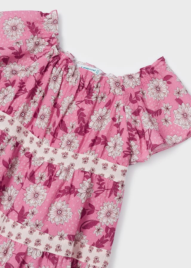 Vestito Stampato Combined Peonia