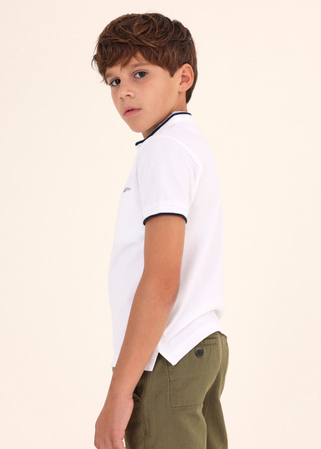 Polo M/C Contrasti Coreana Bianco