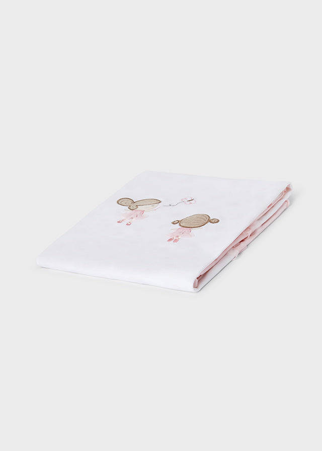 Copertina Ricamata Rosa Baby