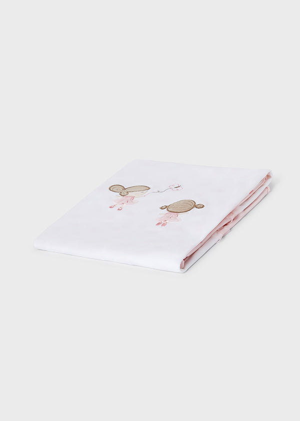 Copertina Ricamata Rosa Baby