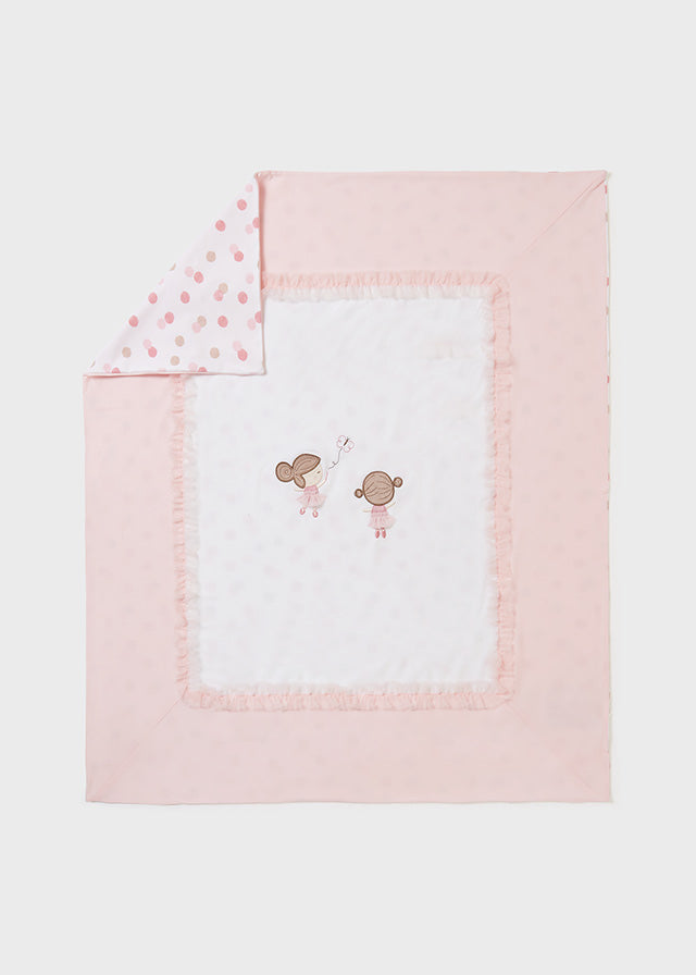 Copertina Ricamata Rosa Baby