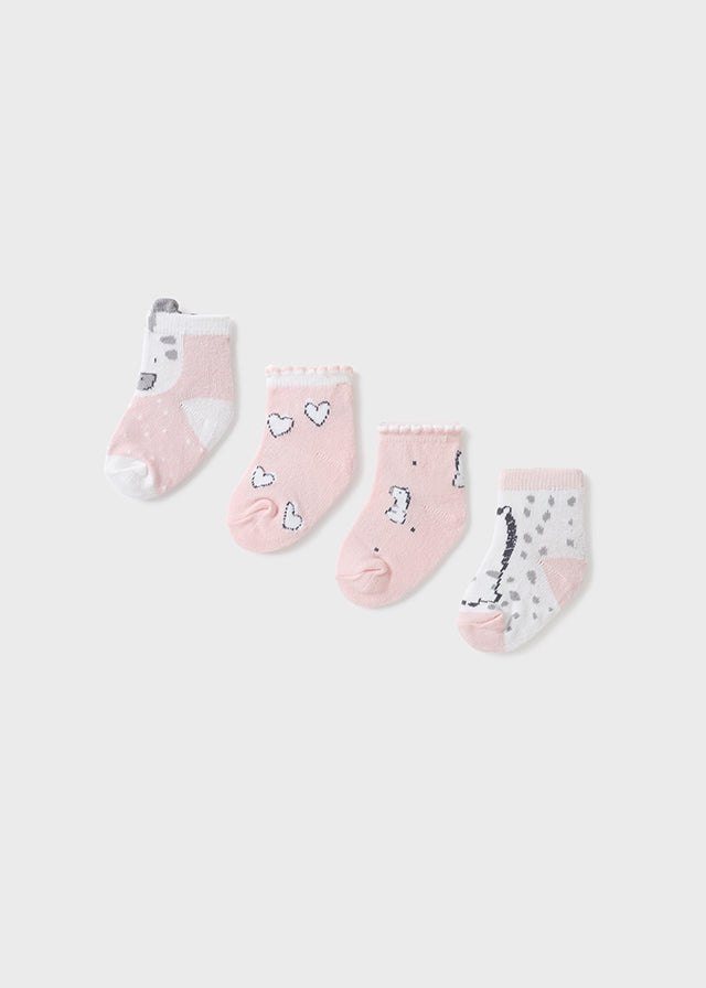 Set 4 Calze rosa cipri