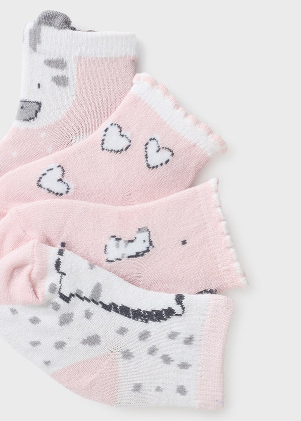 Set 4 Calze rosa cipri