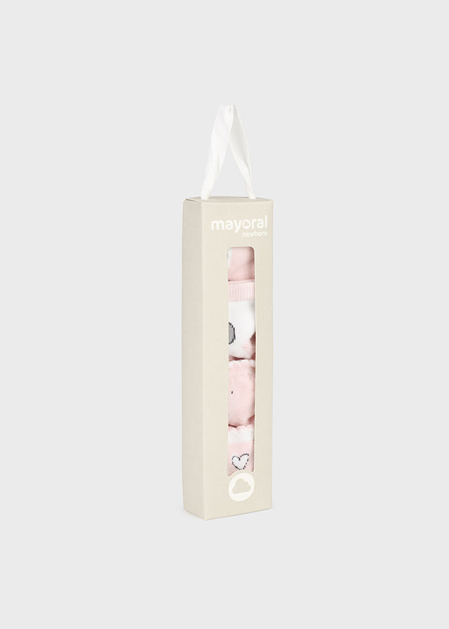 Set 4 Calze rosa cipri