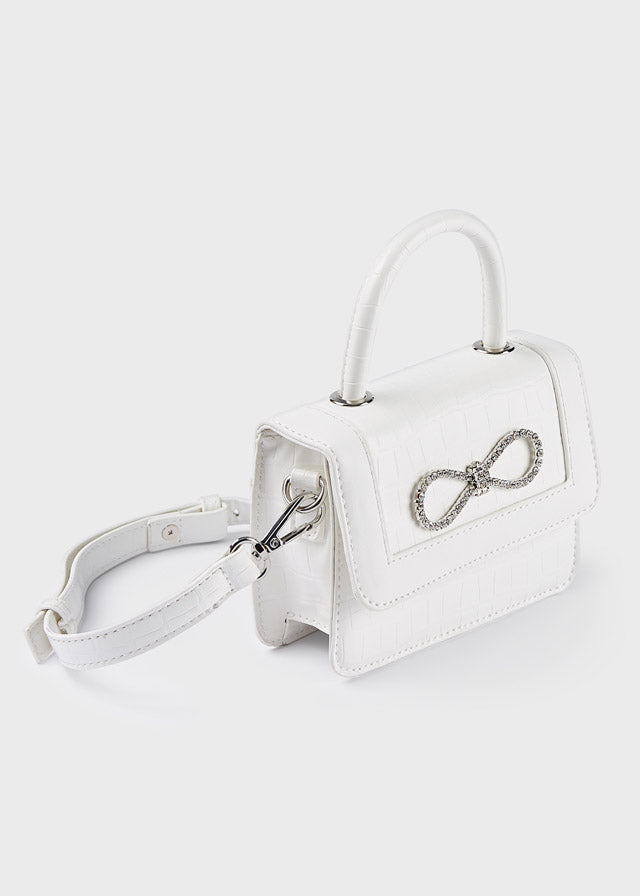 Borsa Fiocco Gioiello Bianco