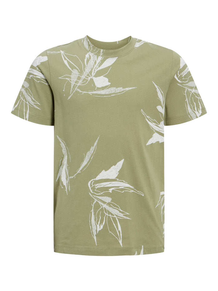 T-Shirt Verde Con Stampa bianca