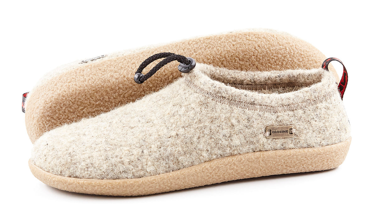 Scarpetta Comfort Bianca in Lana Cotta Naturale