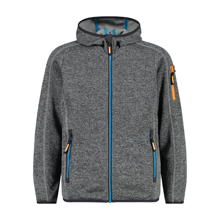 Giacca Bambino Fix Hood Antracite-Reef
