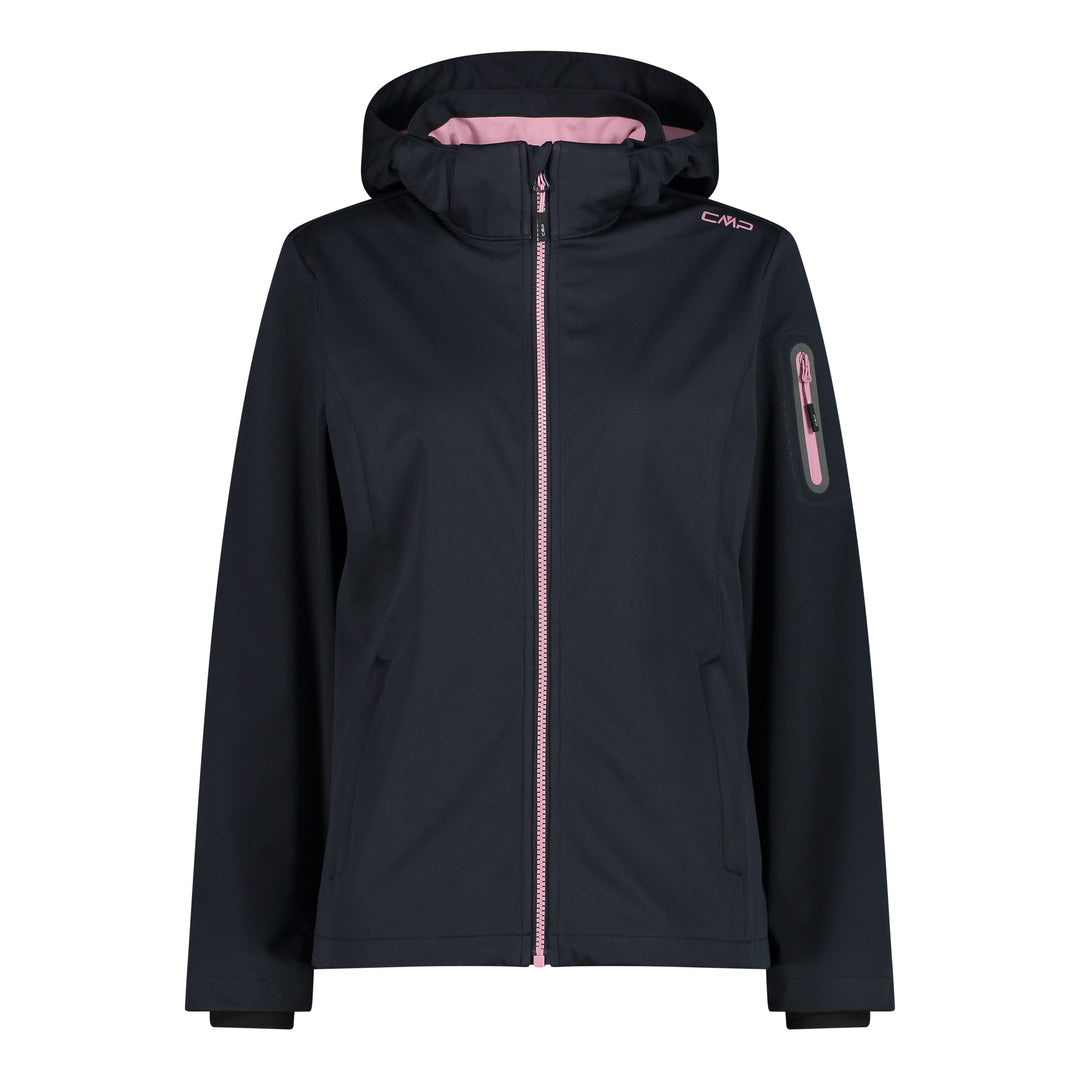 Giacca Donna Zip Cappuccio Antracite-Fard