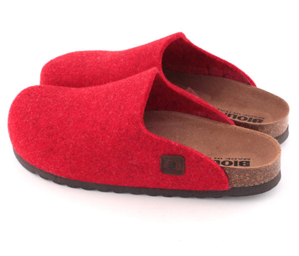Sabot Comfort Rosso in Feltro-Lana