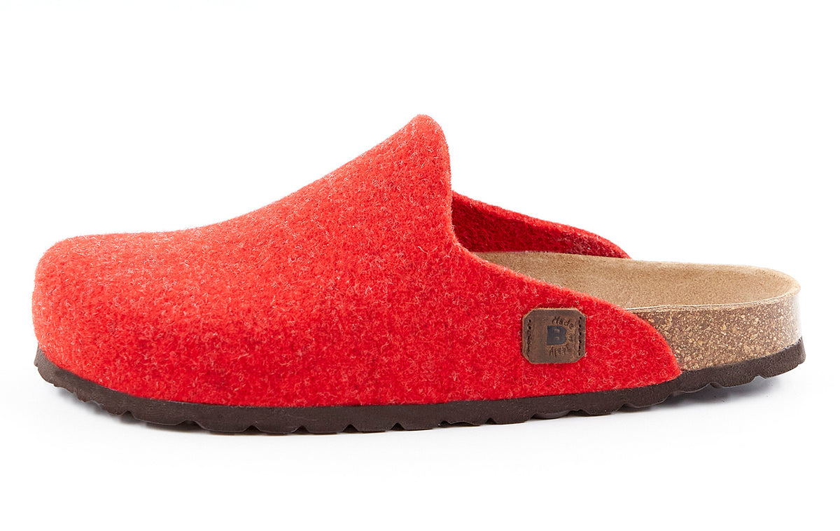 Sabot Comfort Rosso in Feltro-Lana