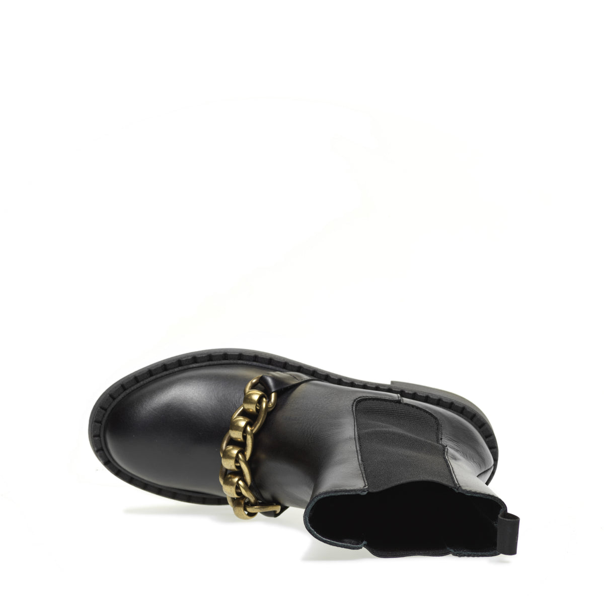 Stivale Alto Nero Con Fibbia