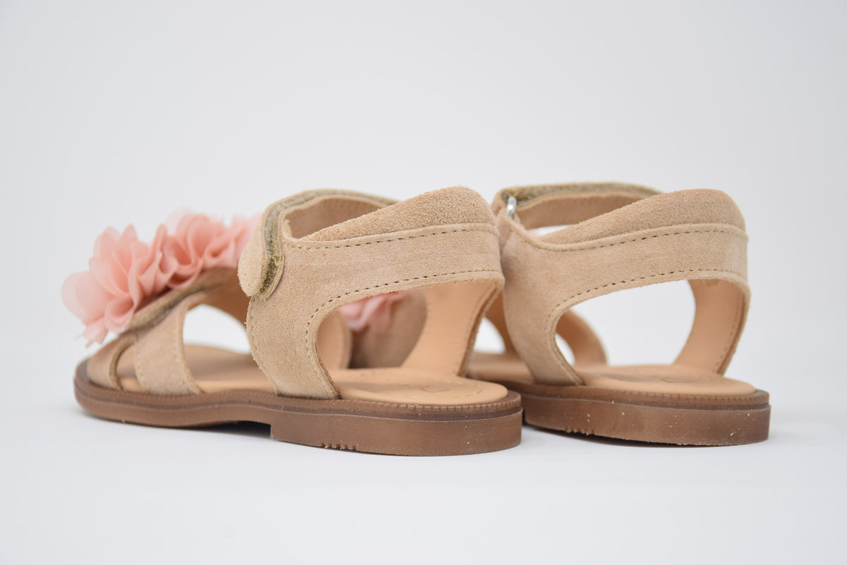 Sandalo Beige Fiocco Rosa