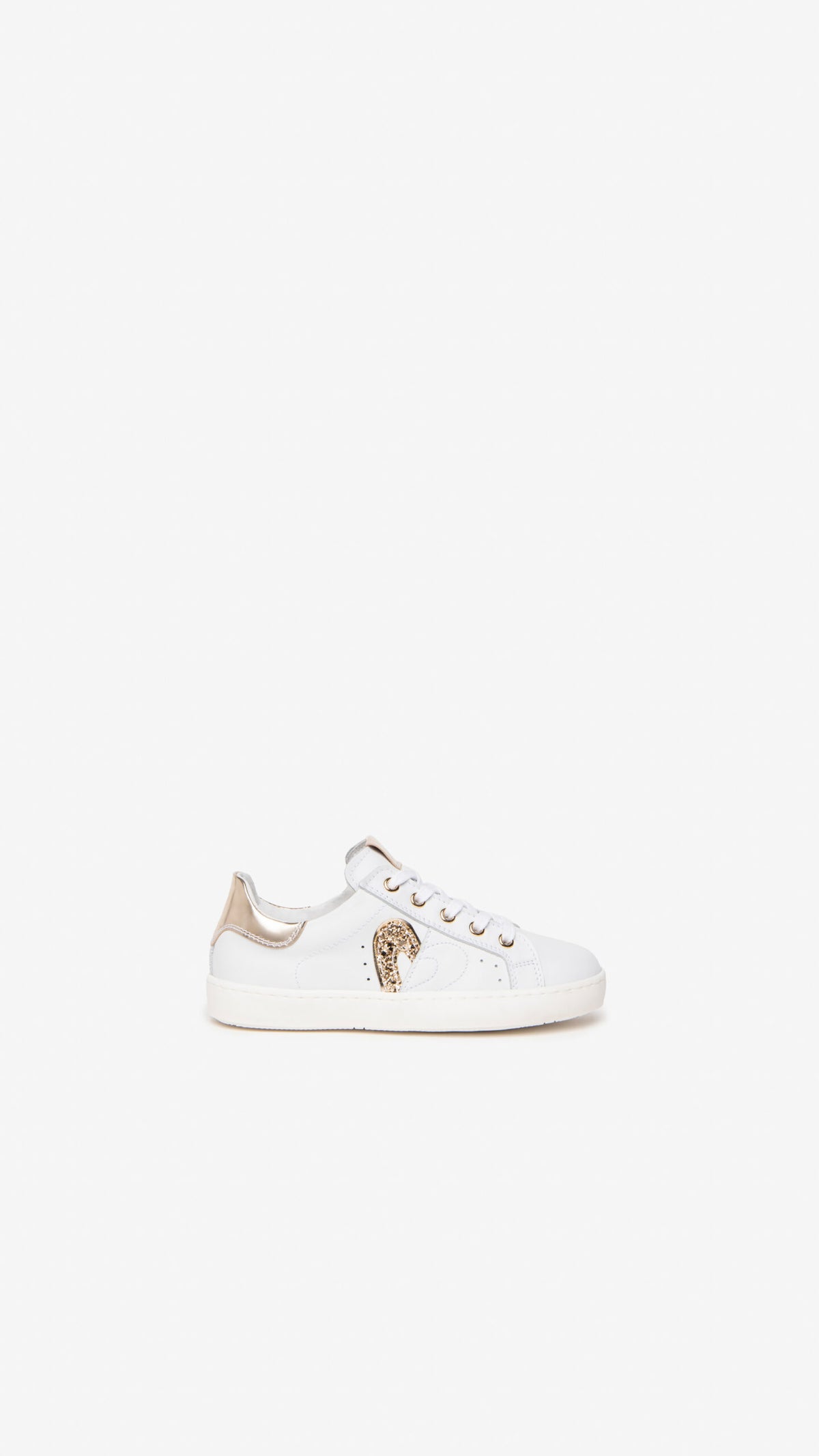 Sneakers Bianca con Brilli Platino