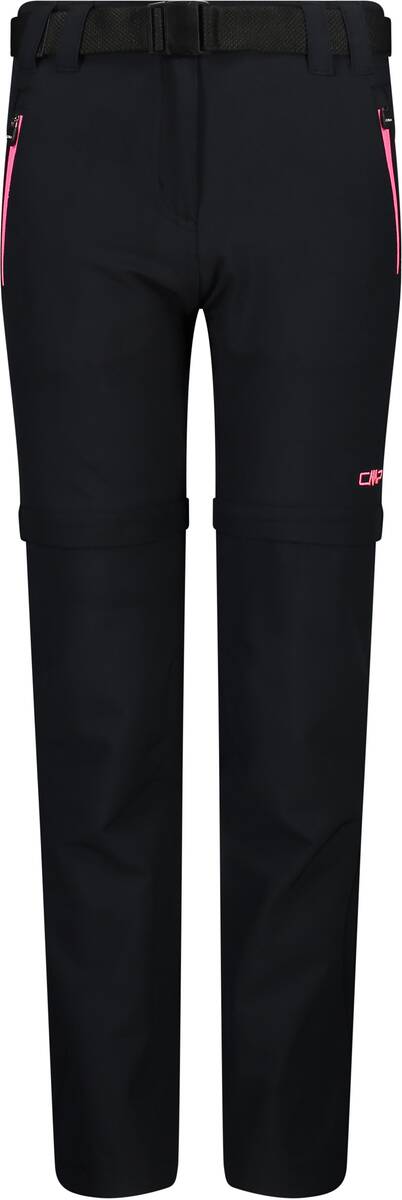 Pantaloni Kidd G Zip Off Antracite-Rosa