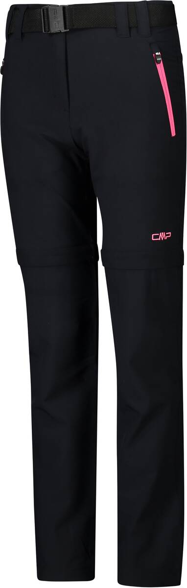 Pantaloni Kidd G Zip Off Antracite-Rosa