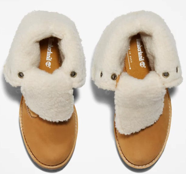 Boot Alto Roll-Top Shearling Giallo