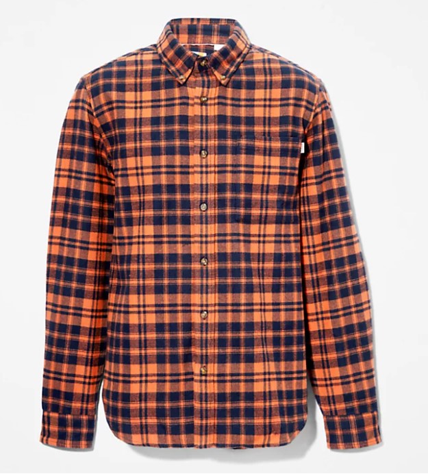 Camicia a Quadri in Flanella col. Arancio