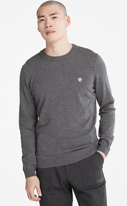 Maglione Girocollo In Lana Merino Grigio
