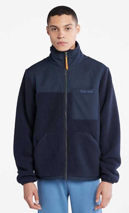 Pile Con Zip Frontale Blu