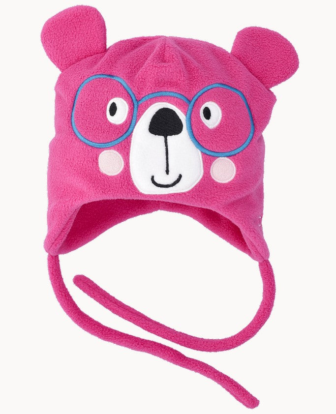 Berretto in Pile Con Gattino Purple