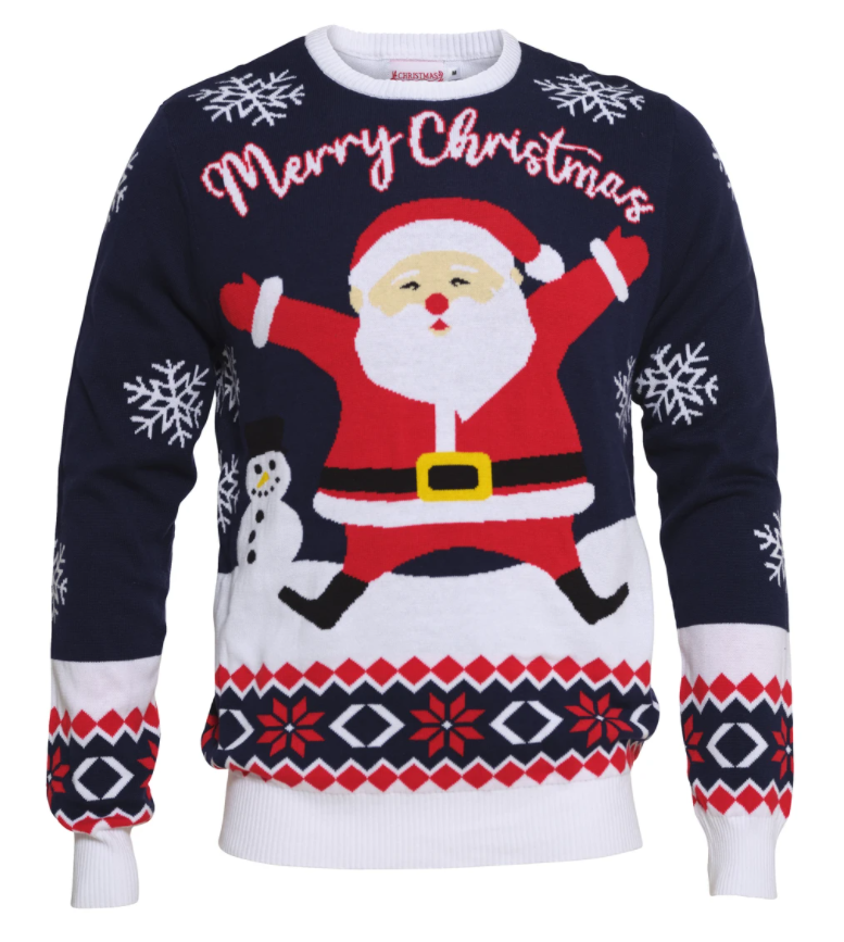 Maglione Merry Christmas Blu