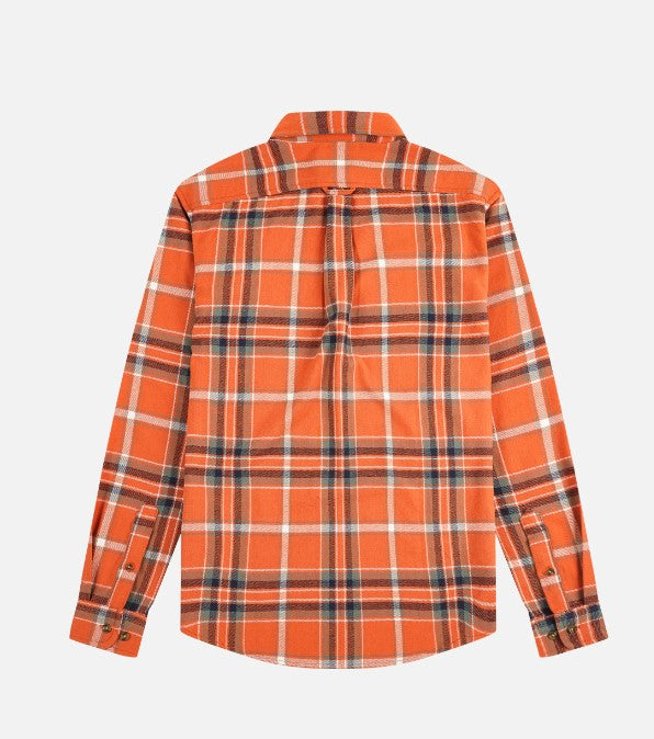 Camicia a Quadri in Flanella col. Mattone