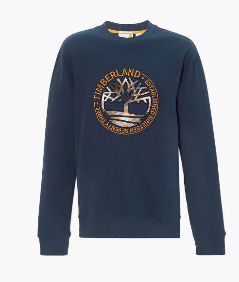 Felpa a Girocollo Logo Circolare col. Blu