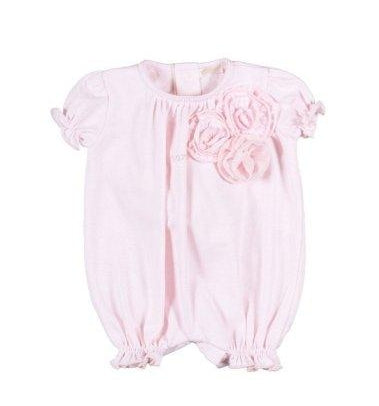 Pagliaccetto In Cotone Rosa Con Applicazione