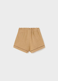 Pantalone Corto Lino Caramello