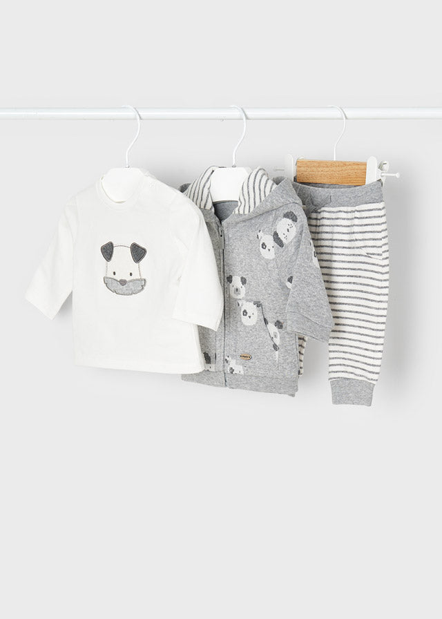 Tuta 3 Pezzi Jacquard Azzurra