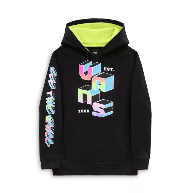 Felpa Cappuccio Kids Digital Flash Black