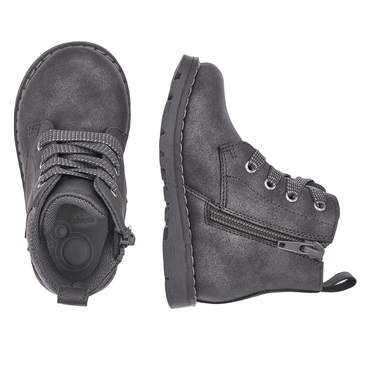 Anfibio Grigio Con Zip Da Bambina